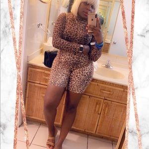 Ready If You Are Biker Short Set - Leopard